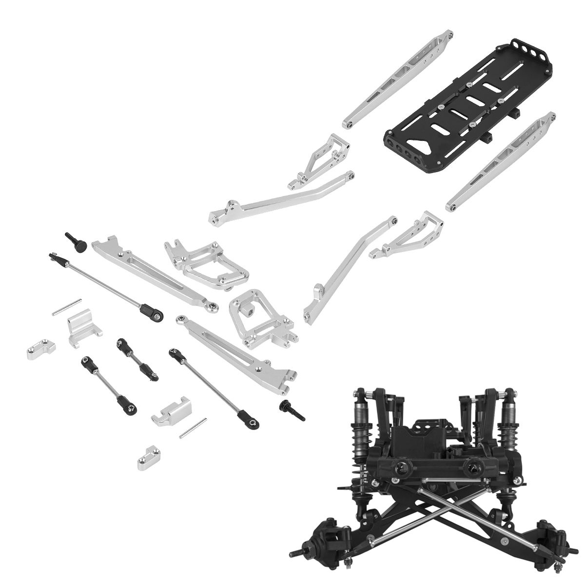 Servo Kit - Алюминиевый комплект подвески SCX10 II Twin