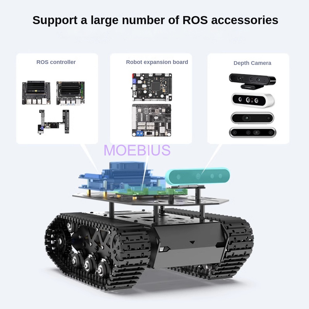 Нагрузка 10 кг, металлическое  – обзор и цена Tracked Robot Chassis